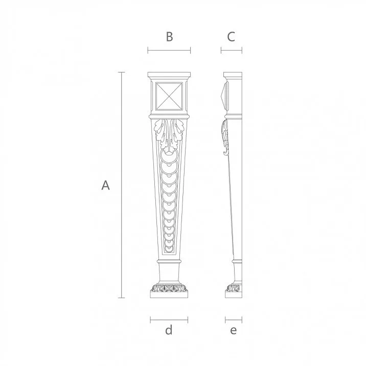 Unique facade details for decoration drawing