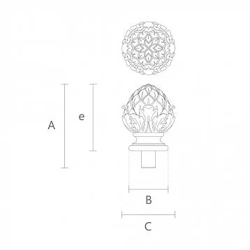 Carved wooden cap L-087 for giving your staircase elegance and refinement