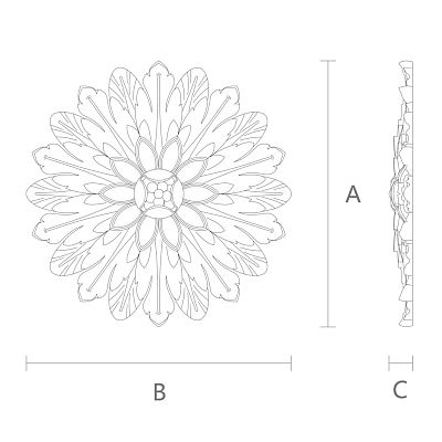 Carved rosette R-072