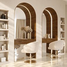 Painted slat panel PAN-007 for walls and interior finishing.