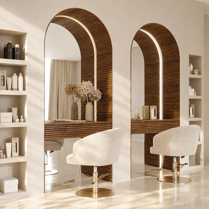 Painted slat panel PAN-007 for walls and interior finishing.