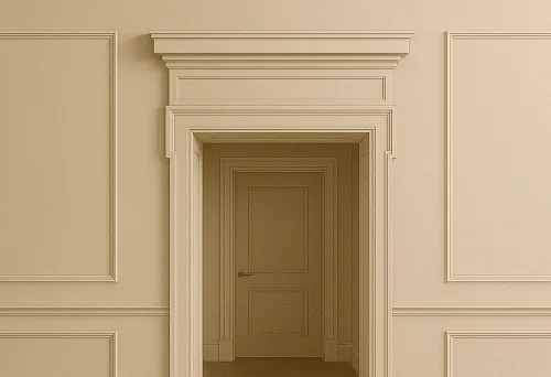 Corner element made of polyurethane in a classic interior