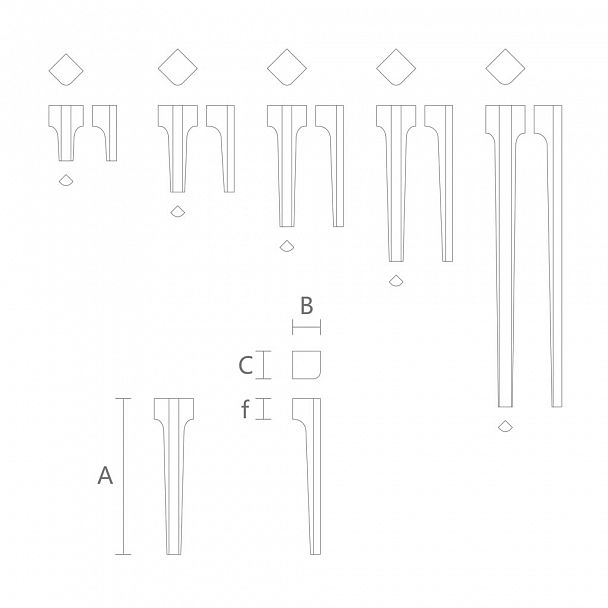 Геометрическая мебельная ножка MN-186 - 2