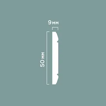 Impact-resistant polystyrene wall molding WIP50 Hi Wood, widest profile 50x9 mm