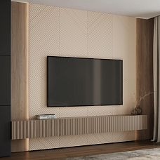 Decorative slat panel PAN-007 with expressive vertical relief.