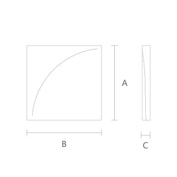 Wooden wall panel DP-001 made of solid oak or beech 200 &times; 200 mm