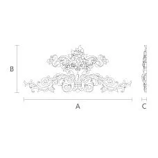 Decorative Wooden Insert N-224 Drawing