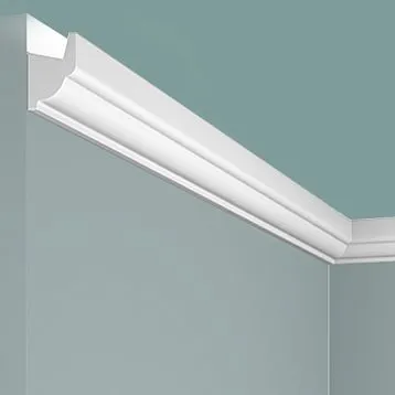 Wall Molding LB32 White Polystyrene Hi Wood for LED Lighting 32.5x24x2000 mm