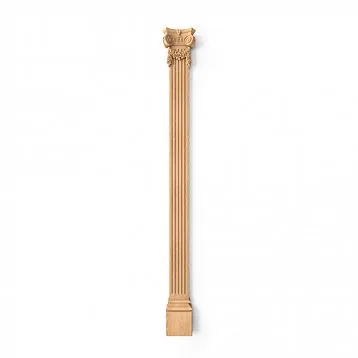 Wooden carved inlay in the shape of a branch with flowers