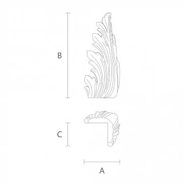 Interior home decor, carved applique N-169.1