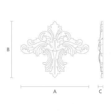 Wooden item with carving N-153