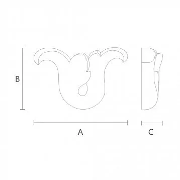Wooden carved inlay N-311 for home and furniture decor