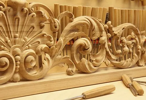 Unique wooden carved ornaments for decorating homes and furniture