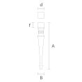 Геометрическая мебельная ножка MN-104 - 2