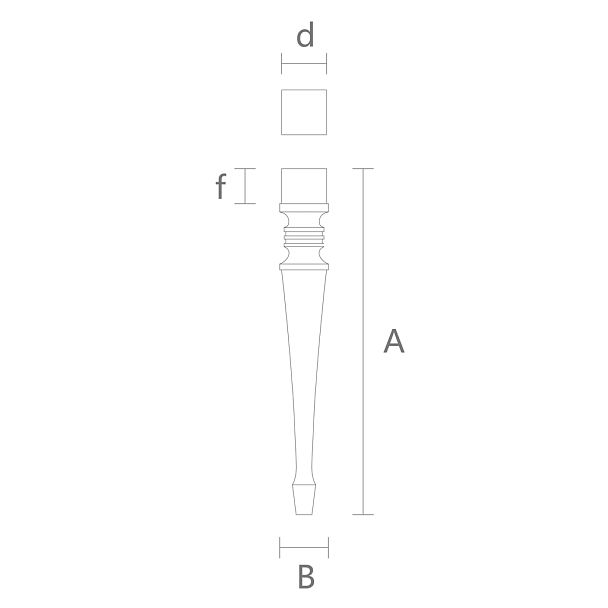 Геометрическая мебельная ножка MN-104 - 2