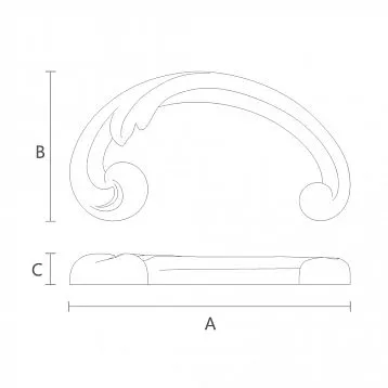 Carved wooden inlay N-288L in romantic style