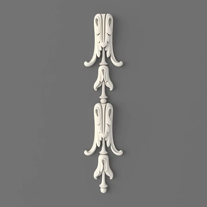 NPU-505 polyurethane molding decor &mdash; a vertical decorative overlay in a classic style.