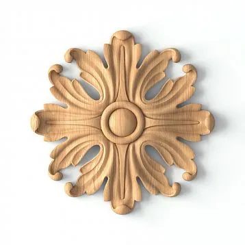 Carved Rosette R-046 from Natural Oak