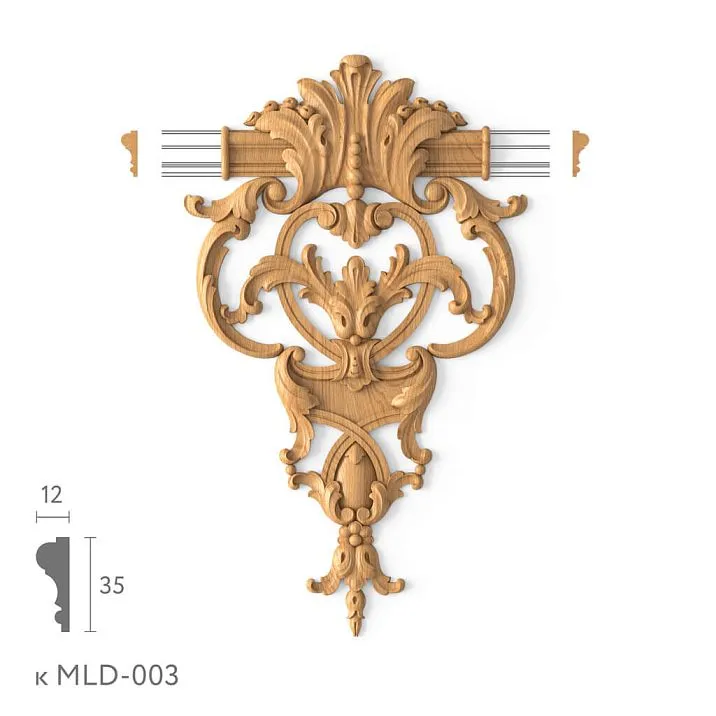 Decorative element MLD-3-1.1. Molding decor. Image 69d3702414083