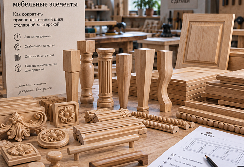 Ready-made furniture components for the joinery workshop