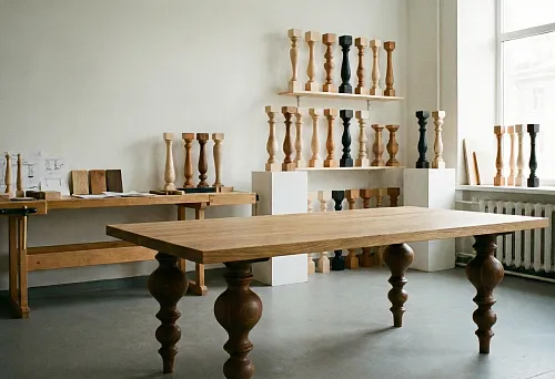 Workshop with a Collection of Wooden Table Balusters &mdash; 2026 Samples