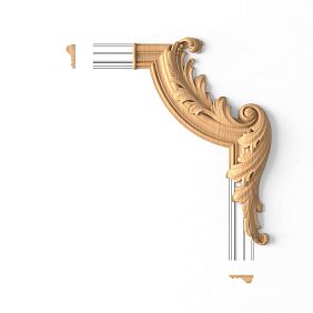 Decorative corner element MLD-3U-2R