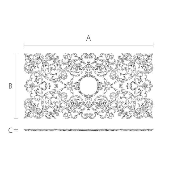 Wooden carved decor N-175.1 drawing