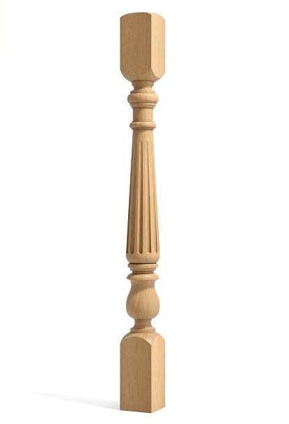 Carved wooden pillar for stair L-053 - 0