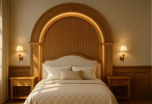 MDF Wall Panels in Classic Bedroom Interior