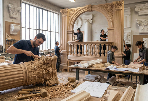 Construction of Architectural Decor for a Theater Stage