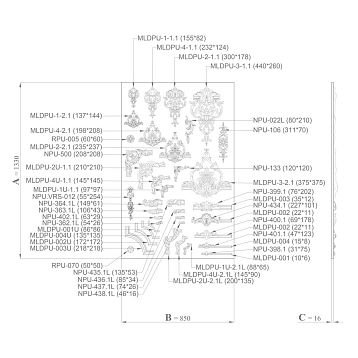 Exhibition stand SVPU-002 made of polyurethane 1330&times;850&times;16 mm STAVROS