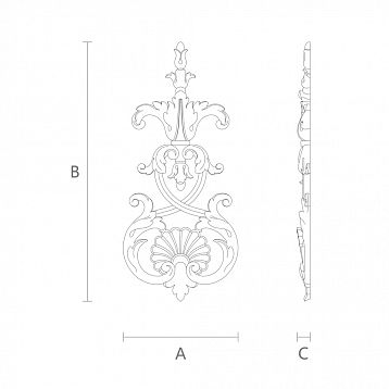 Carved Polyurethane Overlay NPU-093 Interior Decoration