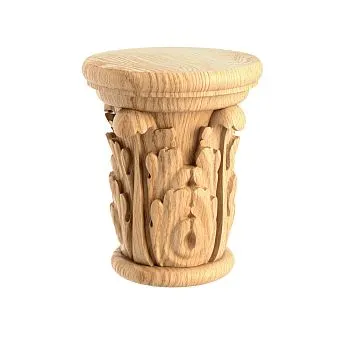 Wooden capital KL-045