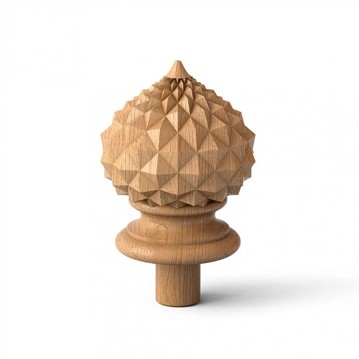 Wooden post cap L-089 for giving stairs elegance and grandeur &mdash; drawing