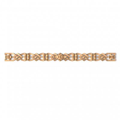 Carved cover plate N-332 из дерева с орнаментом из листьев и ветвей на белом фоне