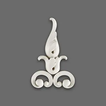 NPU-300 Molded Decoration from Polyurethane on a Gray Background