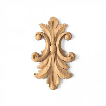 Carved applique N-190 made of natural wood photo