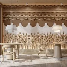 Carved Door Stop NL-6 made of solid pine photo