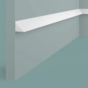 Impact-resistant polystyrene wall molding TR20 Hi Wood, square section 20x20 mm