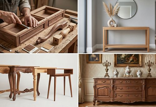 Wooden console frame: how to choose the base for a console table, hallway, living room, and classic interior
