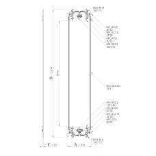 Drawing of the CPU-8-1 set: panel dimensions 2300&times;430 mm, layout of elements and molding MLD-004-MG