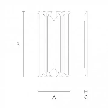 Decorative carved wood inlay N-220 in various sizes and materials