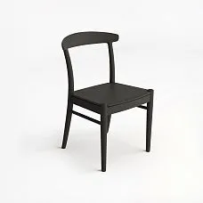 Archie 003-003 chair in black color, front view