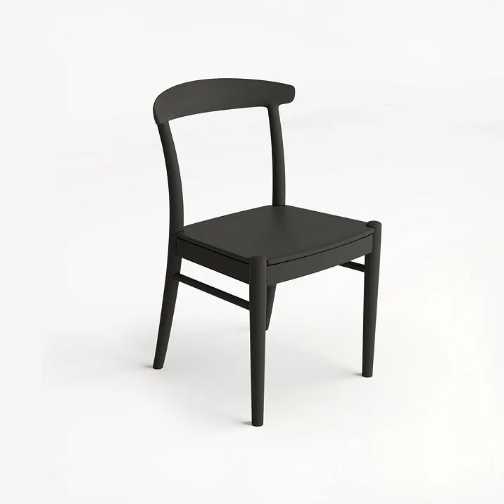 Archie 003-003 chair in black color, front view