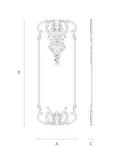 Wooden decor set C-005-2 for furniture schematic