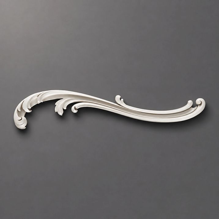 NPU-427R decorative molding, close-up, showcasing smooth lines and curved relief strips