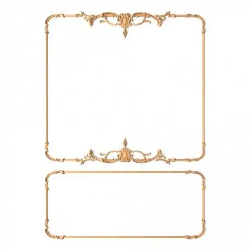 Decor Set C-009-1-2 from wood on white background