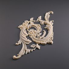 NPU-465 polyurethane carved overlay - a decorative element for interior