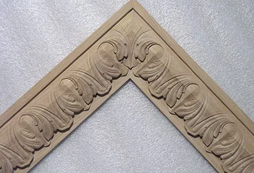 Fragment of a Carved Wooden Frame with Delicate Ornament