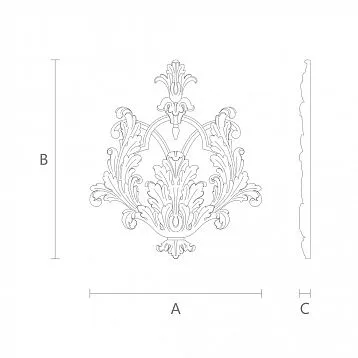 Wooden carved decor N-026.1 - is a magnificent decorative element